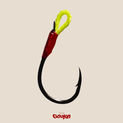 Hameçon assist hook, conçu pour la pêche des truites, issu de l'Atelier Goujon